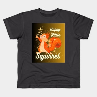 happy little squirrel Kids T-Shirt